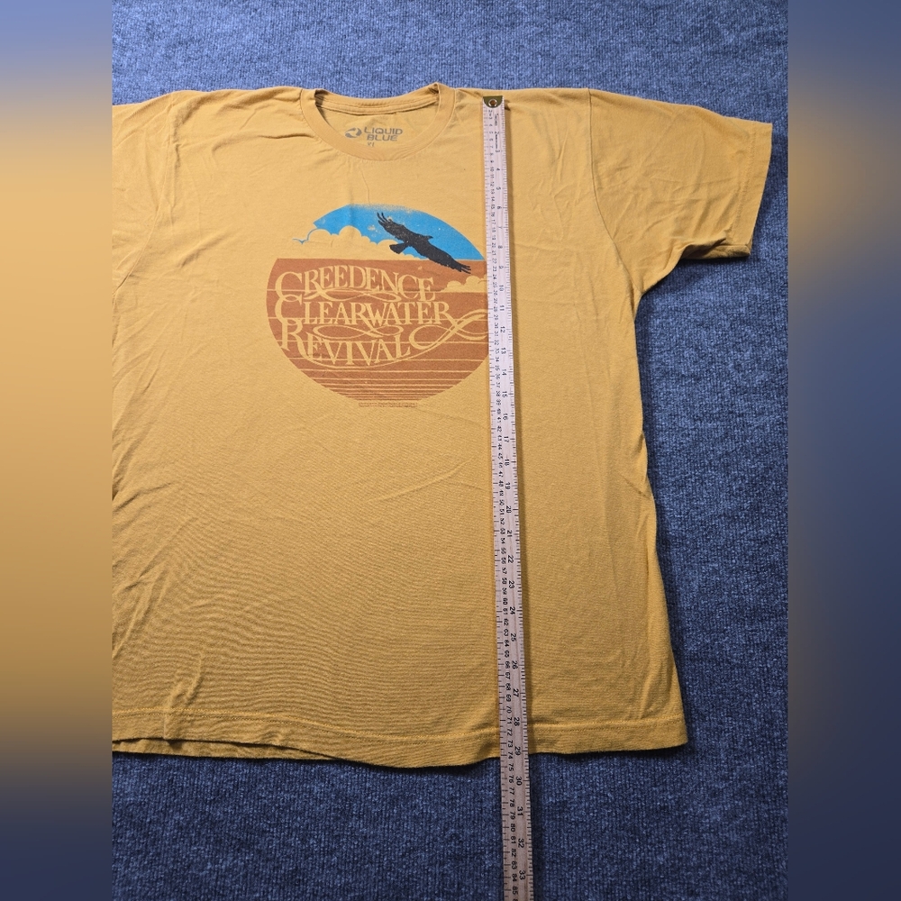​Liquid Blue Creedence Clearwater Revival CCR Graphic Tee Yellow XL - Picture 8 of 8